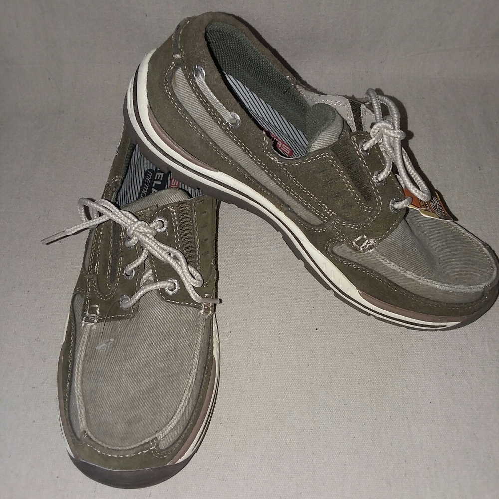 Skechers brown canvas comfort Oxford 8